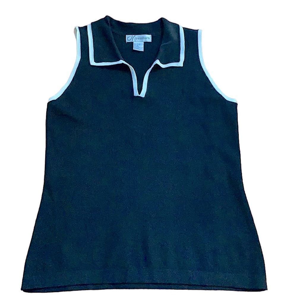 Dress barn knitted collared tank